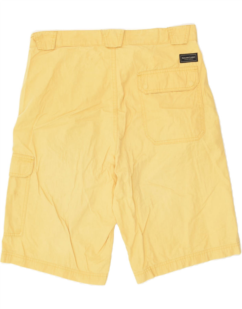 MARLBORO CLASSICS Mens Cargo Shorts W32 Medium Yellow Cotton | Vintage Marlboro Classics | Thrift | Second-Hand Marlboro Classics | Used Clothing | Messina Hembry 