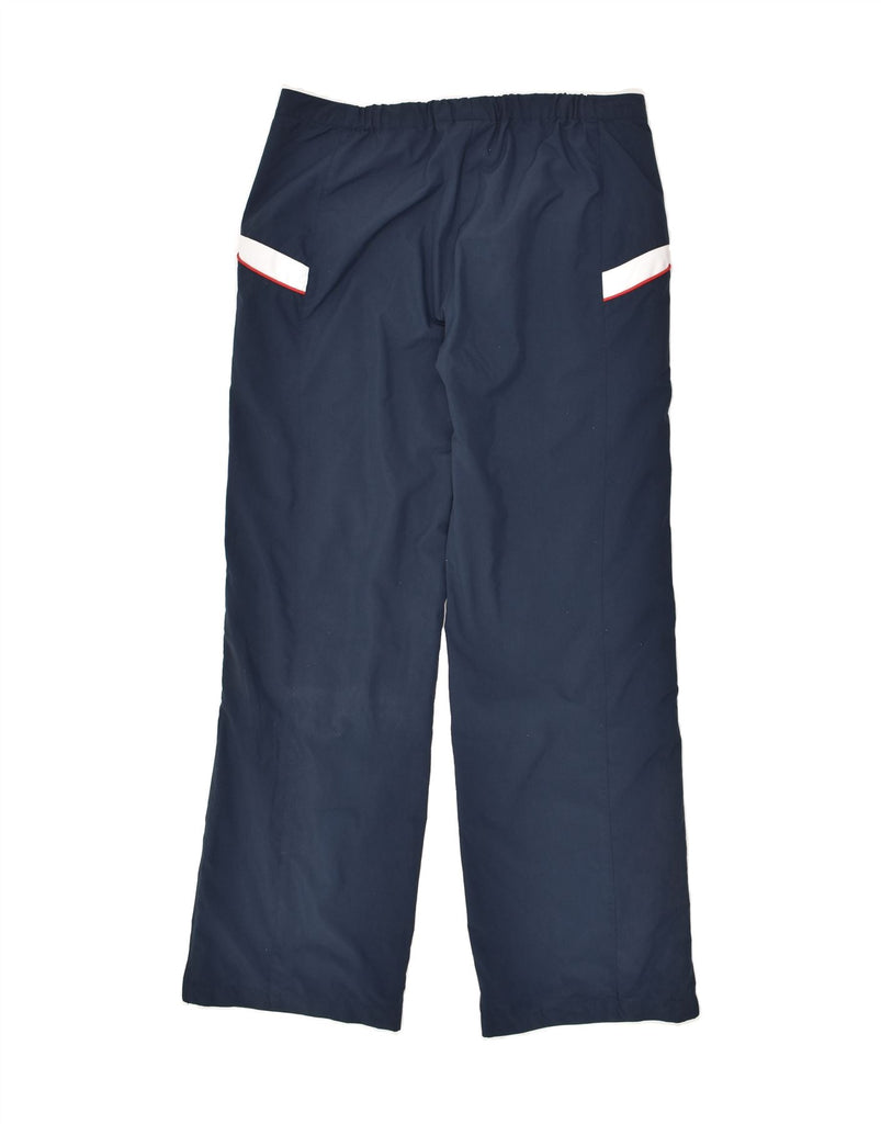 ELLESSE Womens Tracksuit Trousers UK 14 Large Navy Blue Polyester | Vintage Ellesse | Thrift | Second-Hand Ellesse | Used Clothing | Messina Hembry 