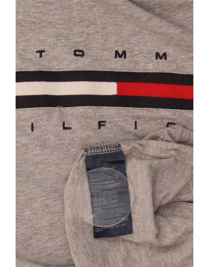 Tommy Hilfiger Mens Graphic T-Shirt Top Large Grey Cotton