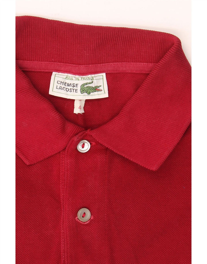 LACOSTE Mens Polo Shirt Size 4 Medium Red Cotton Vintage Lacoste and Second-Hand Lacoste from Messina Hembry 