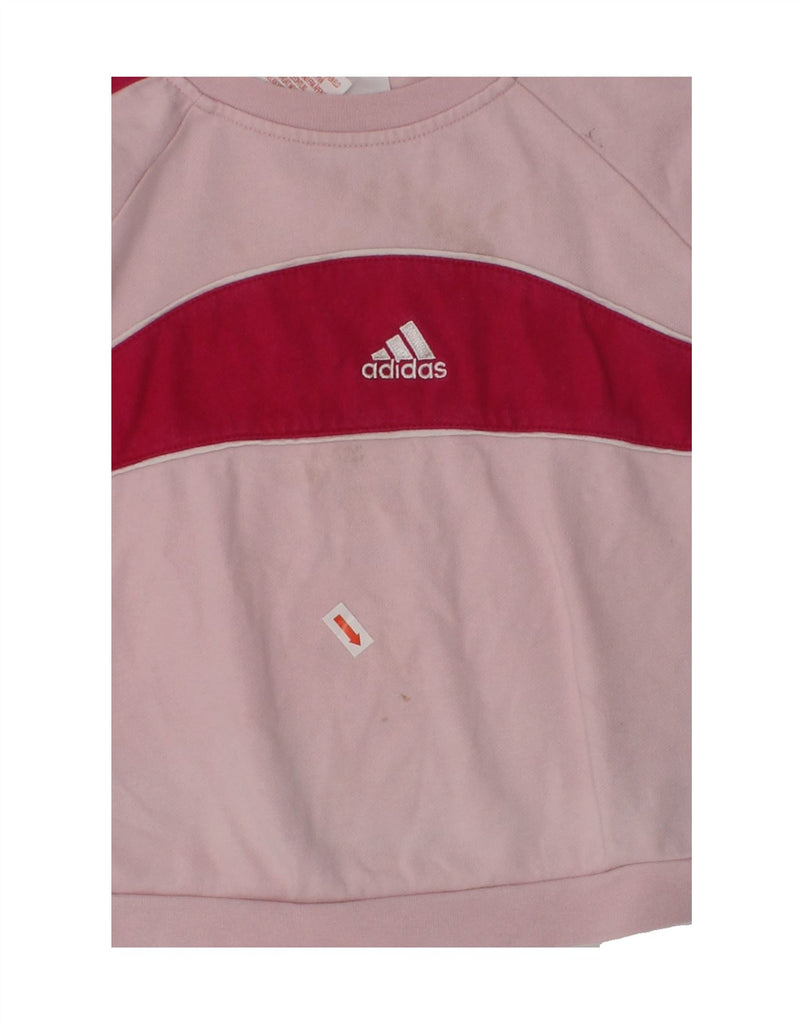 ADIDAS Baby Girls Sweatshirt Jumper 18-24 Months Pink Cotton | Vintage Adidas | Thrift | Second-Hand Adidas | Used Clothing | Messina Hembry 