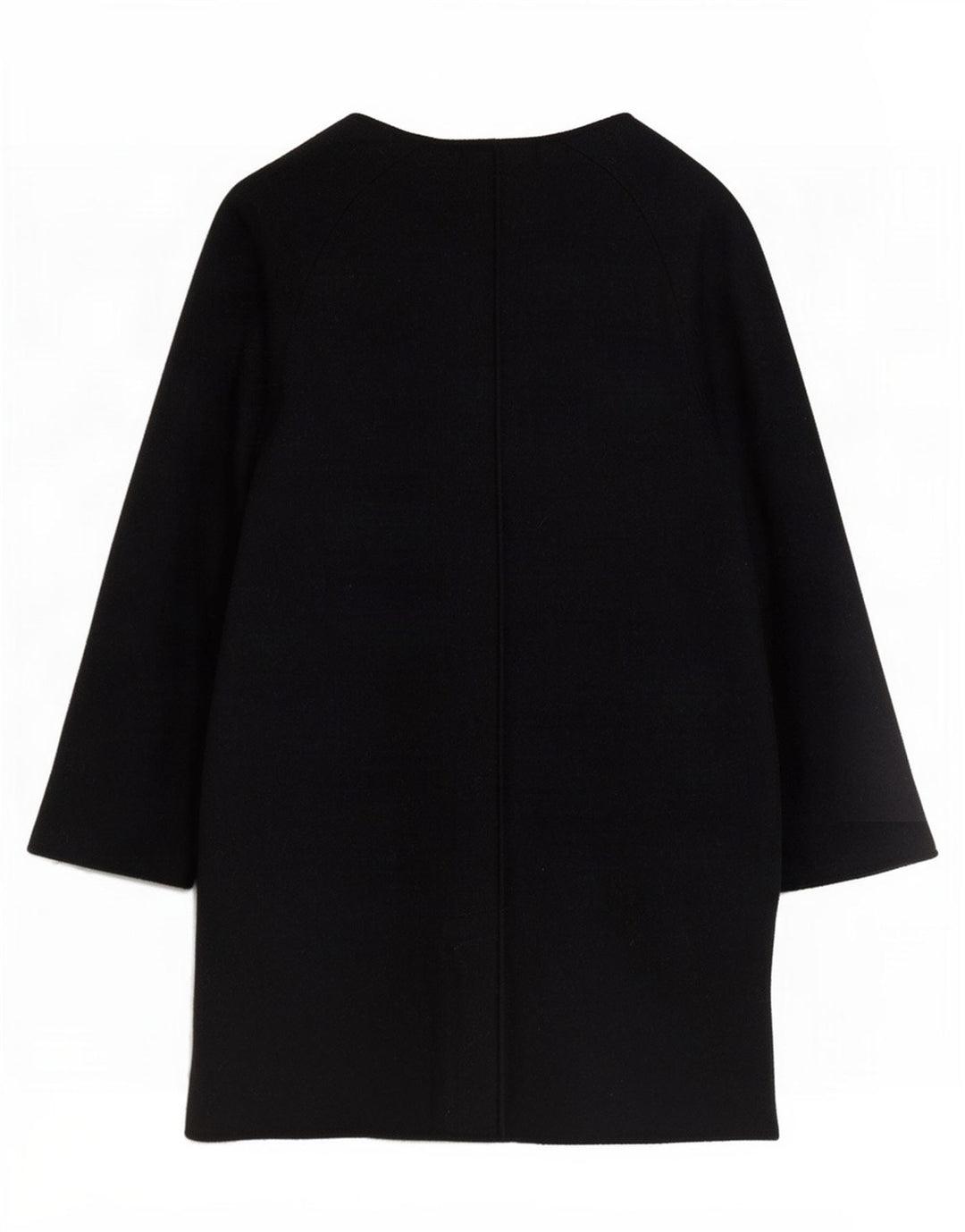 MINT VELVET Womens Open Overcoat UK 14 Large Black Polyamide