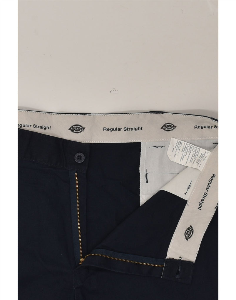 DICKIES Mens Straight Cargo Trousers W42 L32 Navy Blue Polyester | Vintage Dickies | Thrift | Second-Hand Dickies | Used Clothing | Messina Hembry 