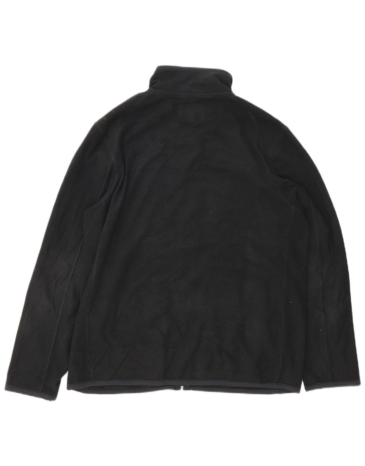 Marks & Spencer Mens Fleece Jacket UK 40 Large Black Polyester