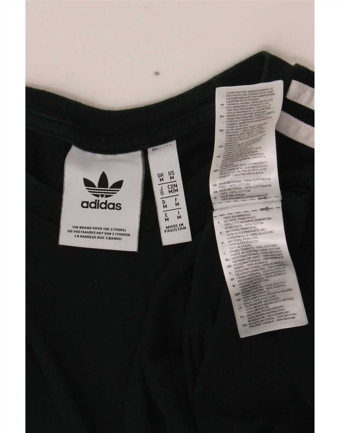 Adidas Mens Top Long Sleeve Medium Green Cotton