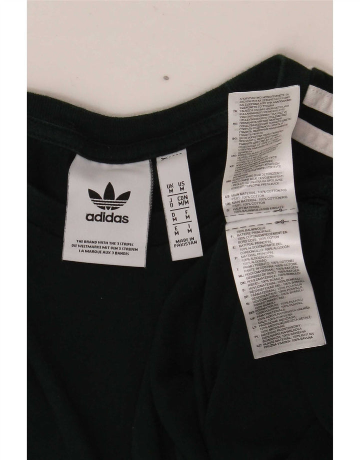 Adidas Mens Top Long Sleeve Medium Green Cotton