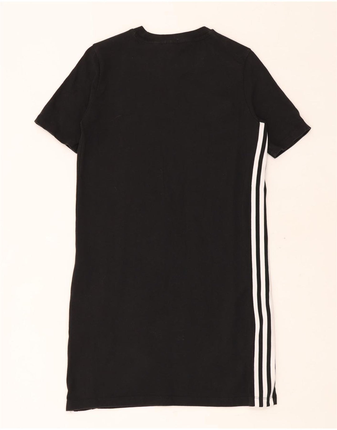 ADIDAS Womens T-Shirt Dress UK 6 XS Black Cotton