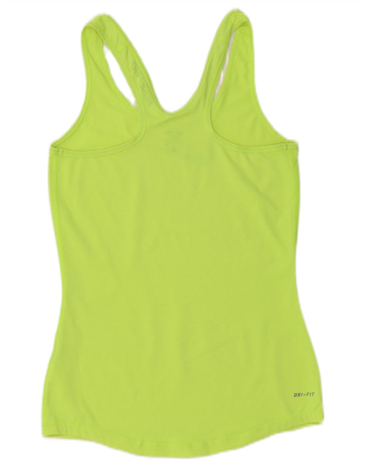 NIKE Womens Graphic Vest Top UK 8 Small Green Synthetic