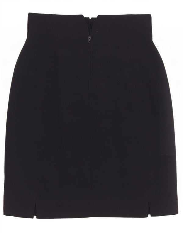 Escada Womens Pencil Skirt EU 40 Medium W27 Navy Blue Wool
