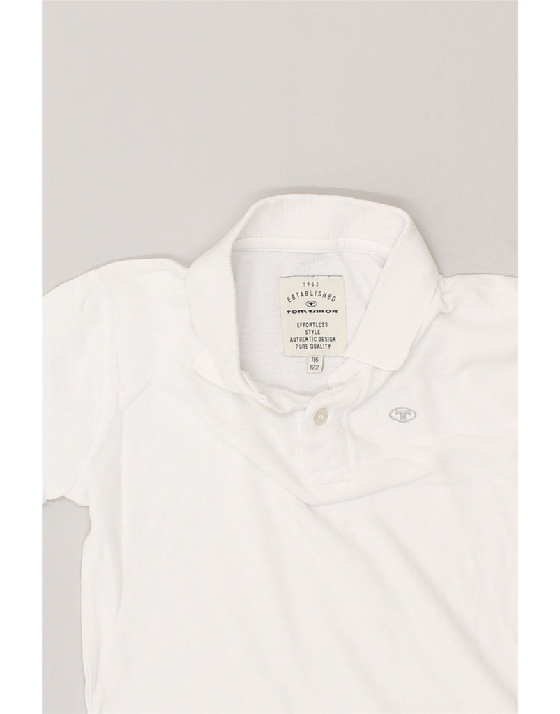 TOM TAILOR Boys Polo Shirt 6-7 Years White Cotton | Vintage Tom Tailor | Thrift | Second-Hand Tom Tailor | Used Clothing | Messina Hembry 