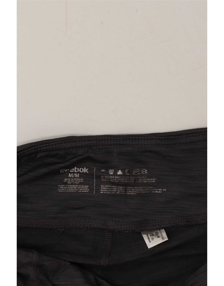 Reebok Womens Leggings UK 12 Medium Grey Flecked Polyester