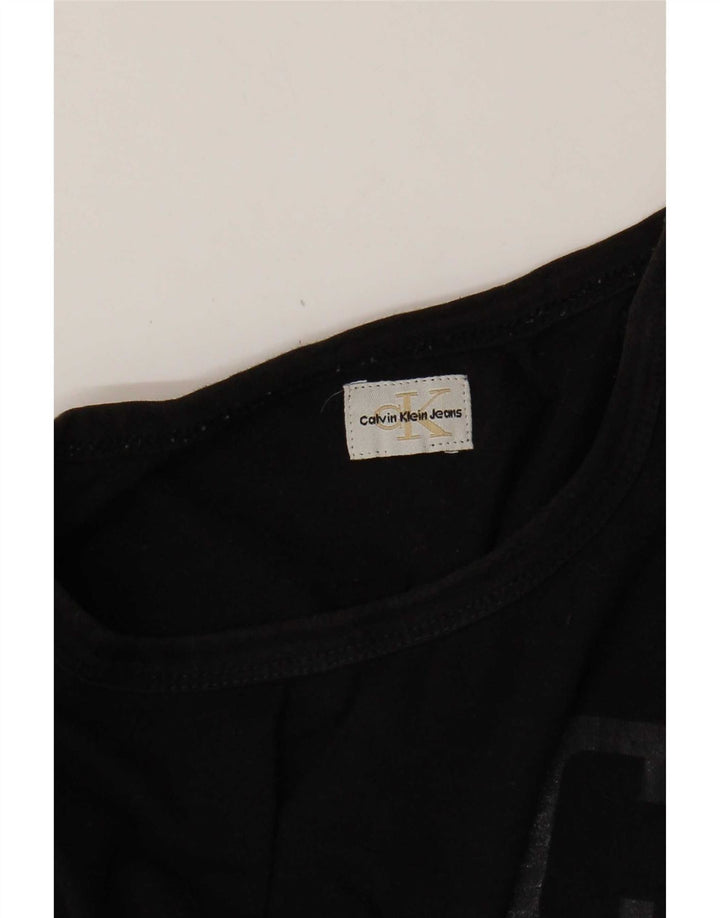 Calvin Klein Jeans Mens Graphic Top Long Sleeve Small Black