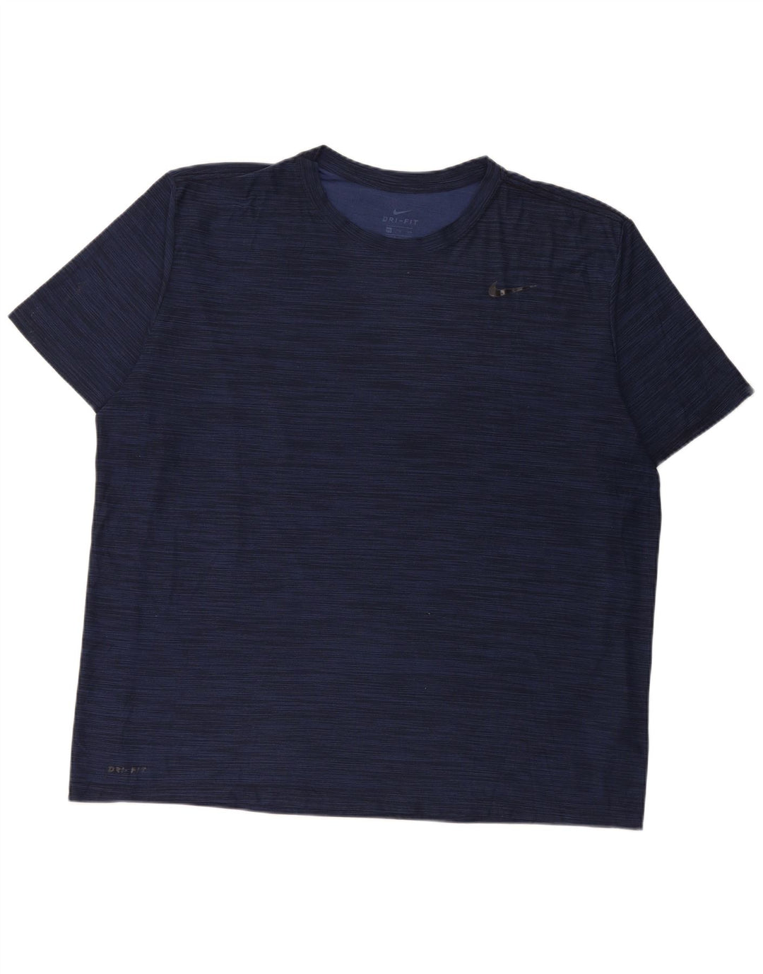 Nike Mens Dri Fit T-Shirt Top 2XL Navy Blue Flecked Polyester