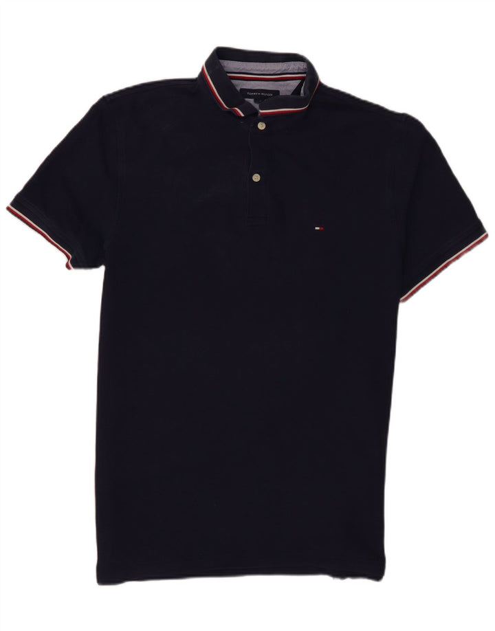 Tommy Hilfiger Mens Polo Shirt Large Navy Blue Cotton