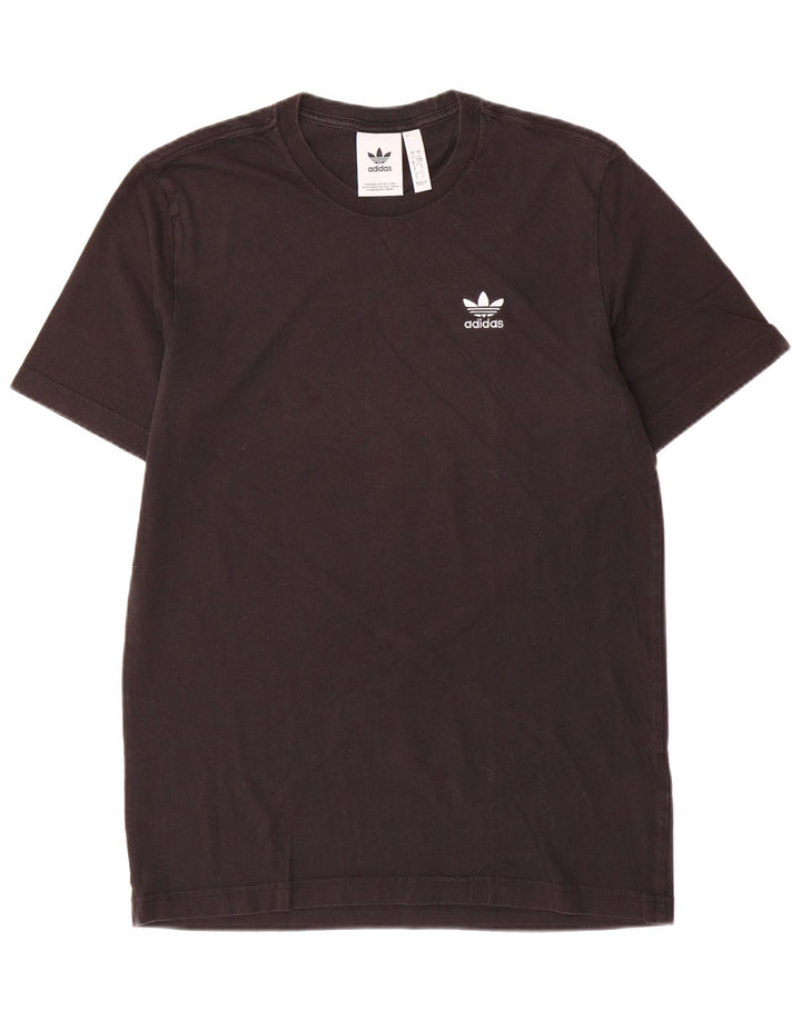 Adidas Mens T-Shirt Top Small Black Cotton