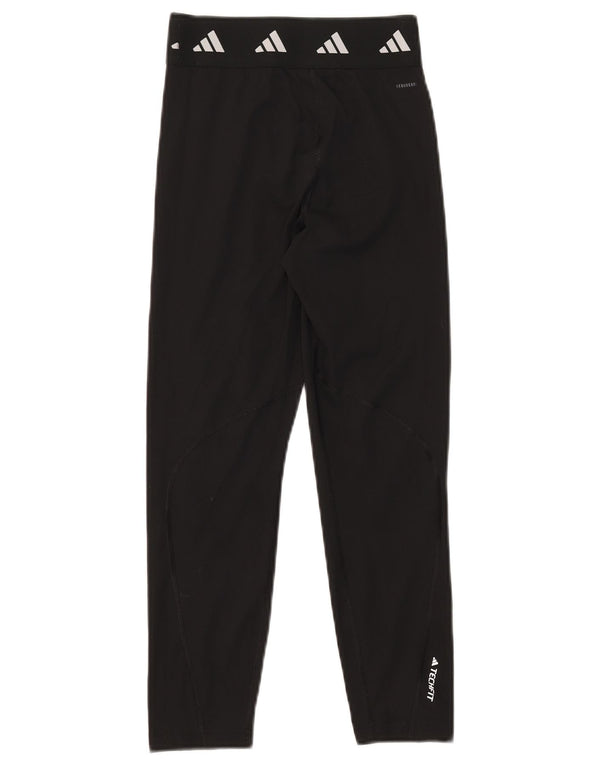 Adidas Girls Aeroready Graphic Leggings 11-12 Years  Black