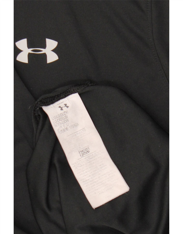 Under Armour Mens Heat Gear Zip Neck Pullover Tracksuit Top Large Black