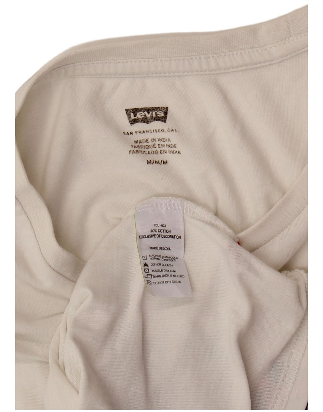 LEVI'S Mens Graphic T-Shirt Top Medium White Cotton