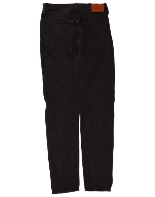 Levi's Mens 501 Straight Jeans W26 L30 Black Cotton