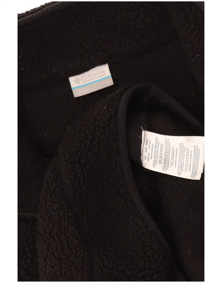Columbia Mens Fleece Jacket UK 40 Large Black Polyester