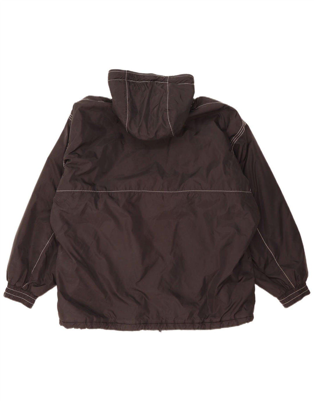 Le Frog Mens Hooded Windbreaker Jacket UK 42 XL Black Polyamide