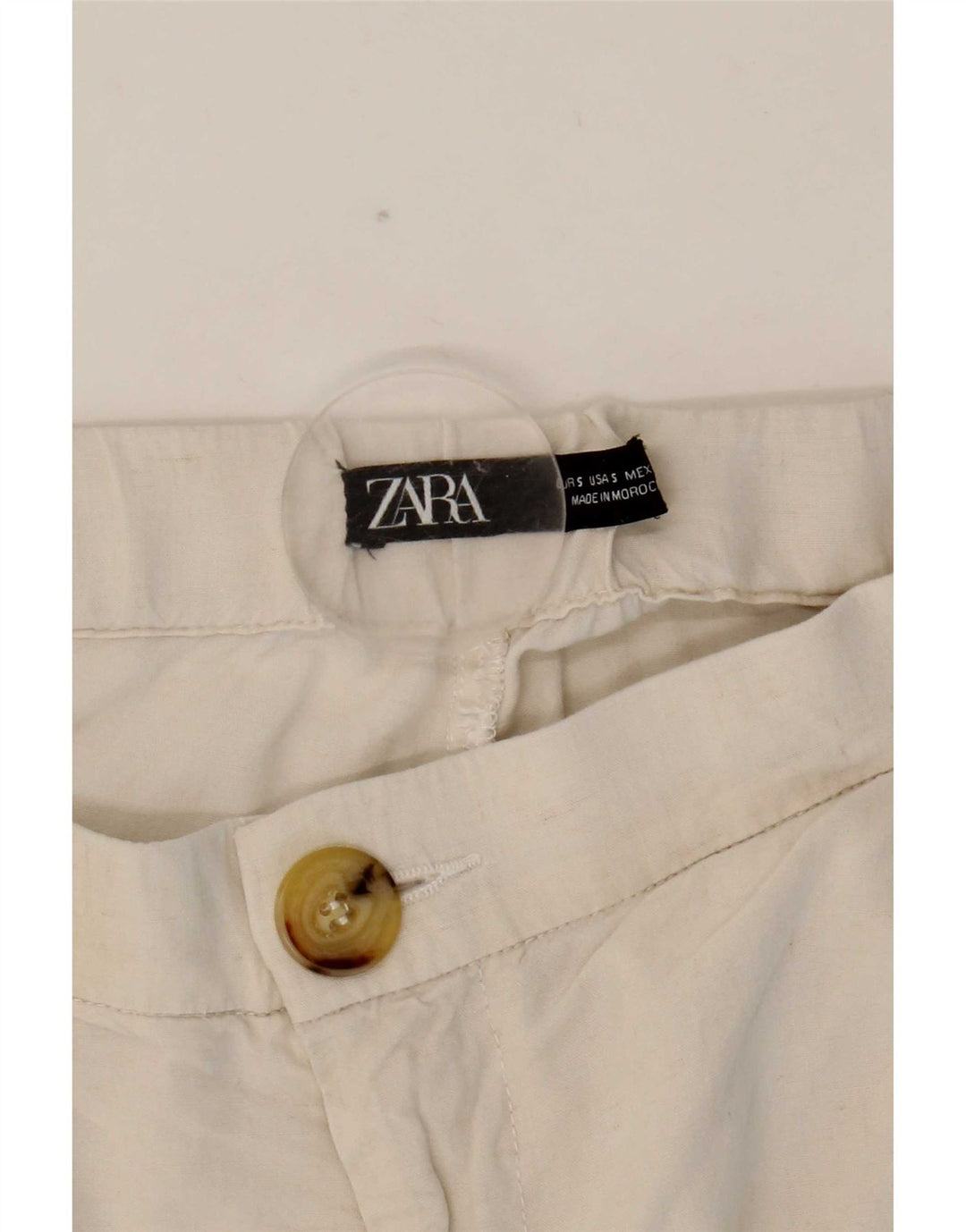 Zara Womens Joggers Cargo Trousers Small W26 L27 White