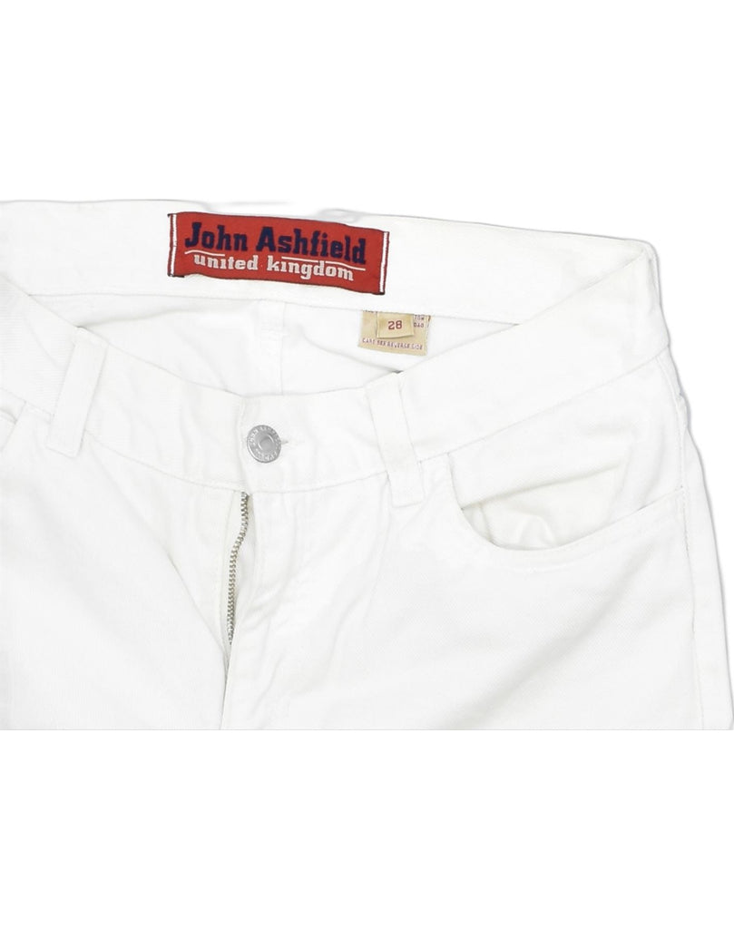 JOHN ASHFIELD Womens Straight Jeans W31 L33 White Cotton | Vintage | Thrift | Second-Hand | Used Clothing | Messina Hembry 