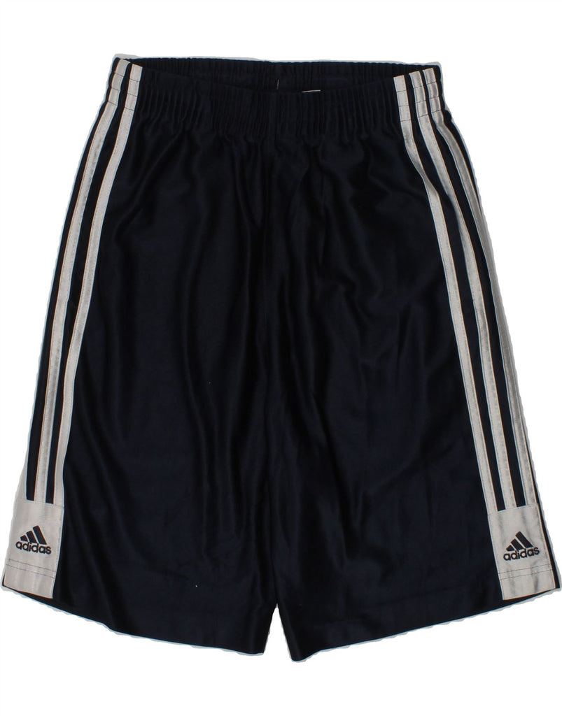 ADIDAS Boys Sport Shorts 11-12 Years Navy Blue Polyester | Vintage Adidas | Thrift | Second-Hand Adidas | Used Clothing | Messina Hembry 