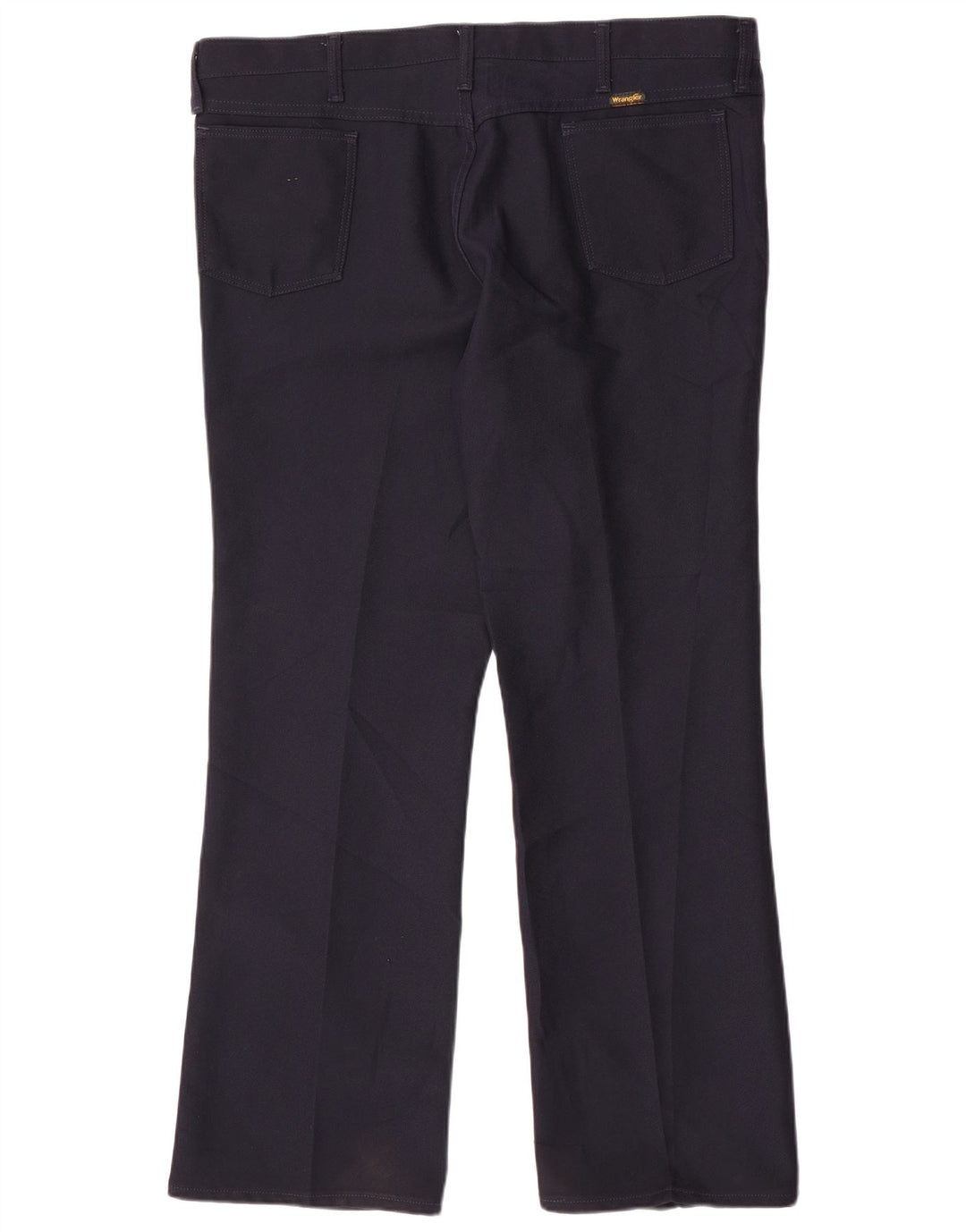 WRANGLER Mens Straight Casual Trousers W42 L30  Navy Blue Polyester