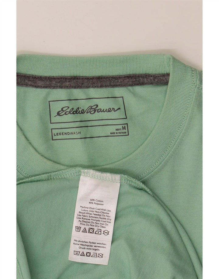 EDDIE BAUER Mens T-Shirt Top Medium Green Cotton Vintage Eddie Bauer and Second-Hand Eddie Bauer from Messina Hembry 