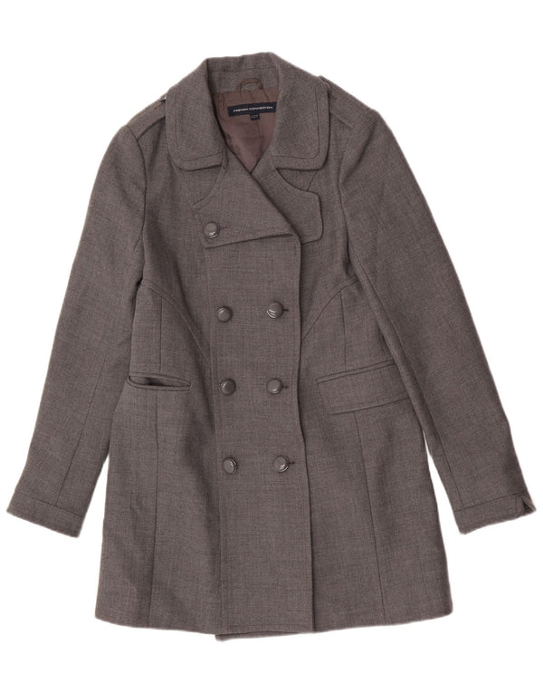 French Connection Womens Military Double Breasted Coat UK 12 Medium Grey