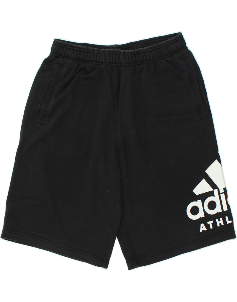 ADIDAS Mens Graphic Sport Shorts Medium Black Cotton | Vintage Adidas | Thrift | Second-Hand Adidas | Used Clothing | Messina Hembry 