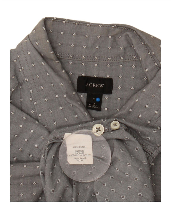 J. Crew Mens Shirt Medium Grey Geometric Cotton