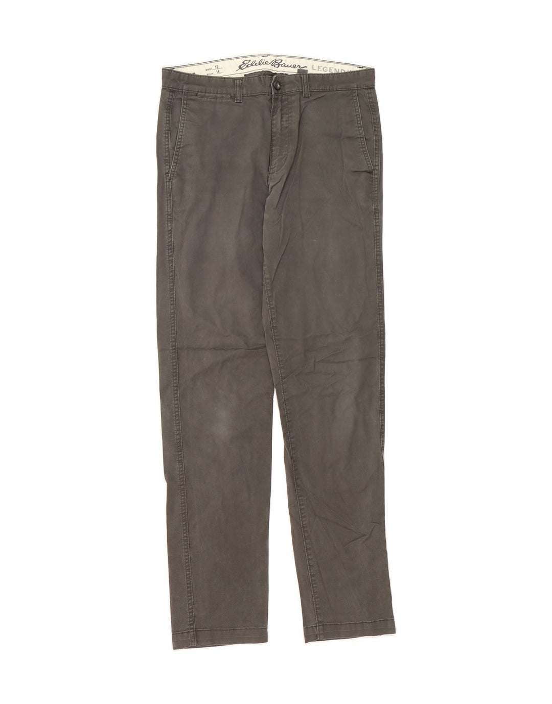 EDDIE BAUER Mens Slim Chino Trousers W32 L34 Grey Cotton Vintage Eddie Bauer and Second-Hand Eddie Bauer from Messina Hembry 