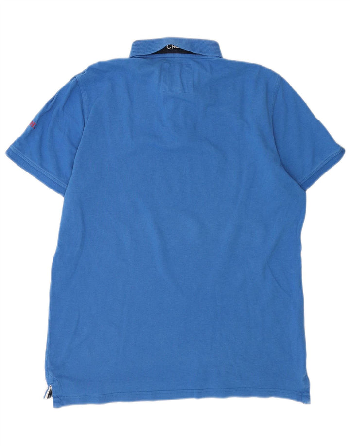 Crew Clothing Mens Polo Shirt Large Blue Cotton