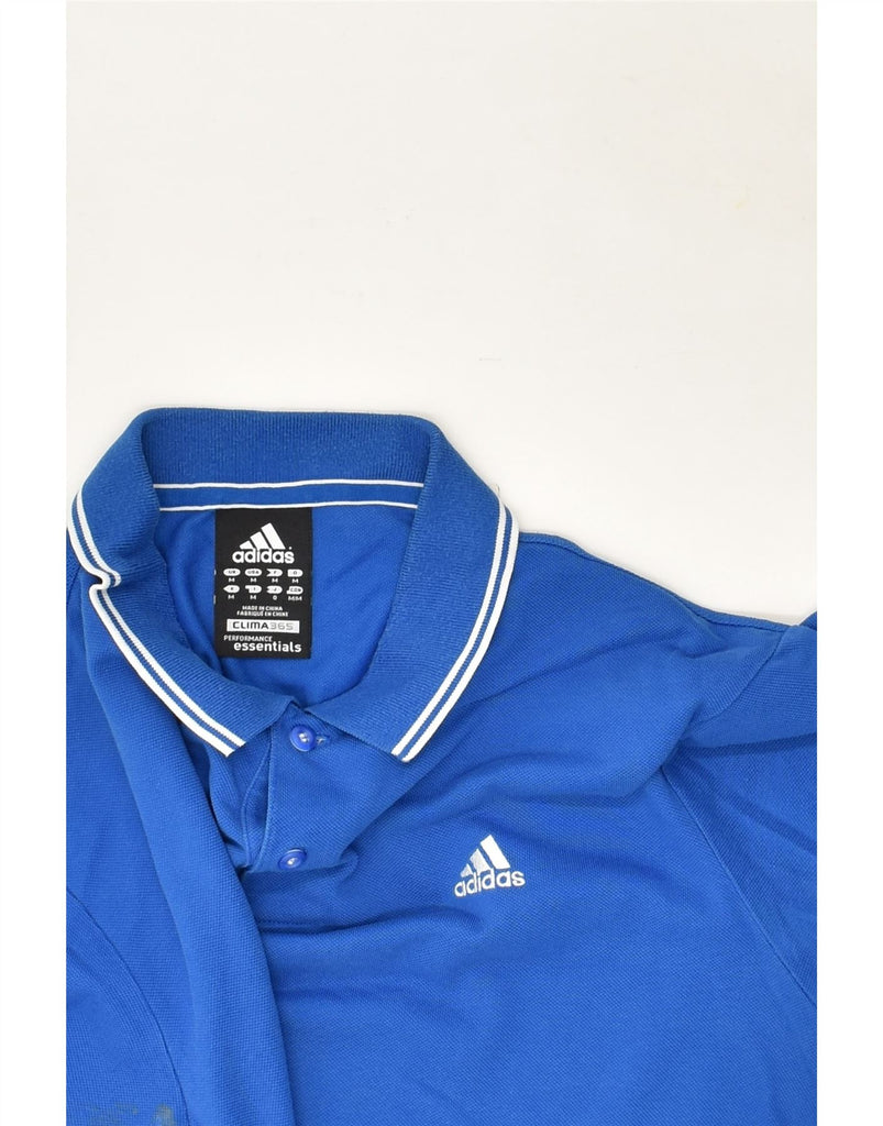 ADIDAS Mens Clima 365 Polo Shirt Medium Blue | Vintage Adidas | Thrift | Second-Hand Adidas | Used Clothing | Messina Hembry 