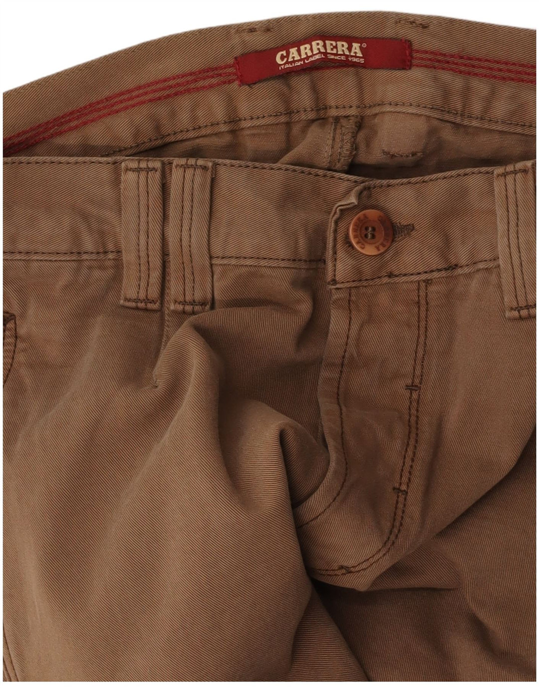 CARRERA Mens Straight Casual Trousers W32 L33 Brown