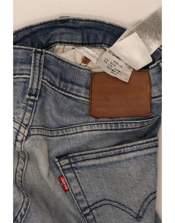 LEVI'S Womens 511 Slim Jeans W29 L30 Blue Cotton