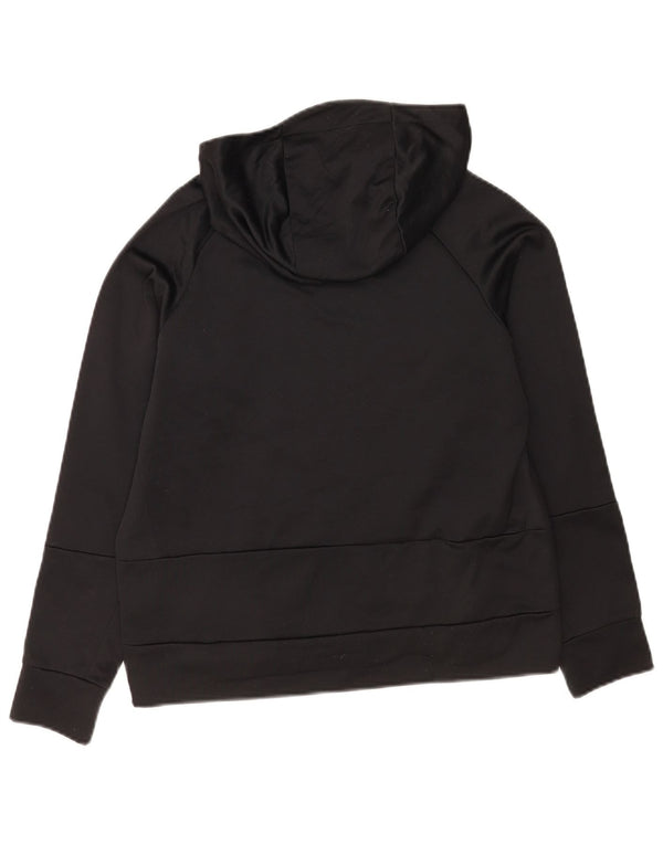 Nike Girls Dri Fit Graphic Hoodie Jumper 13-14 Years XL Black Polyester