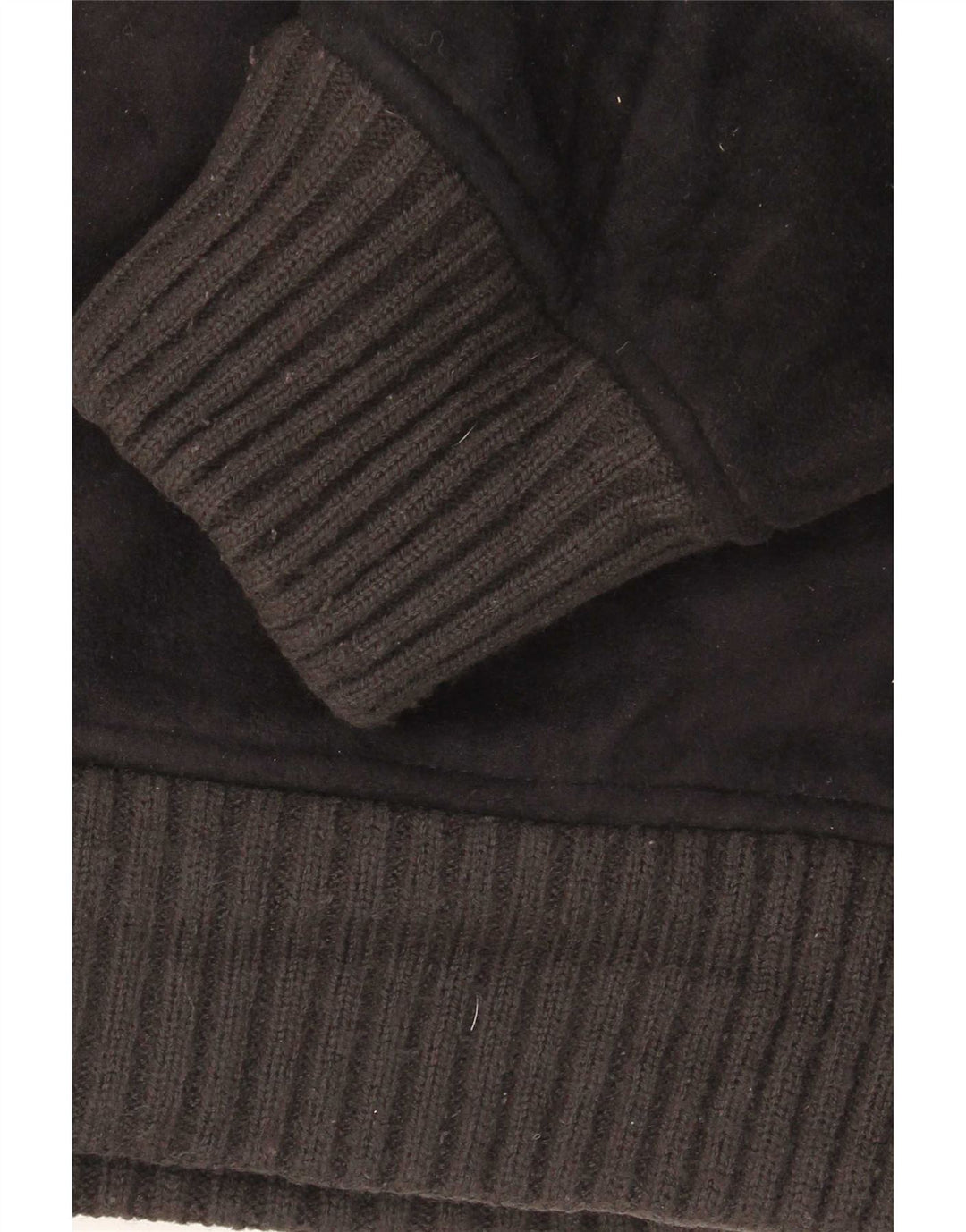 Marks & Spencer Mens Sherpa Fleece Jacket UK 40 Large Black Polyester
