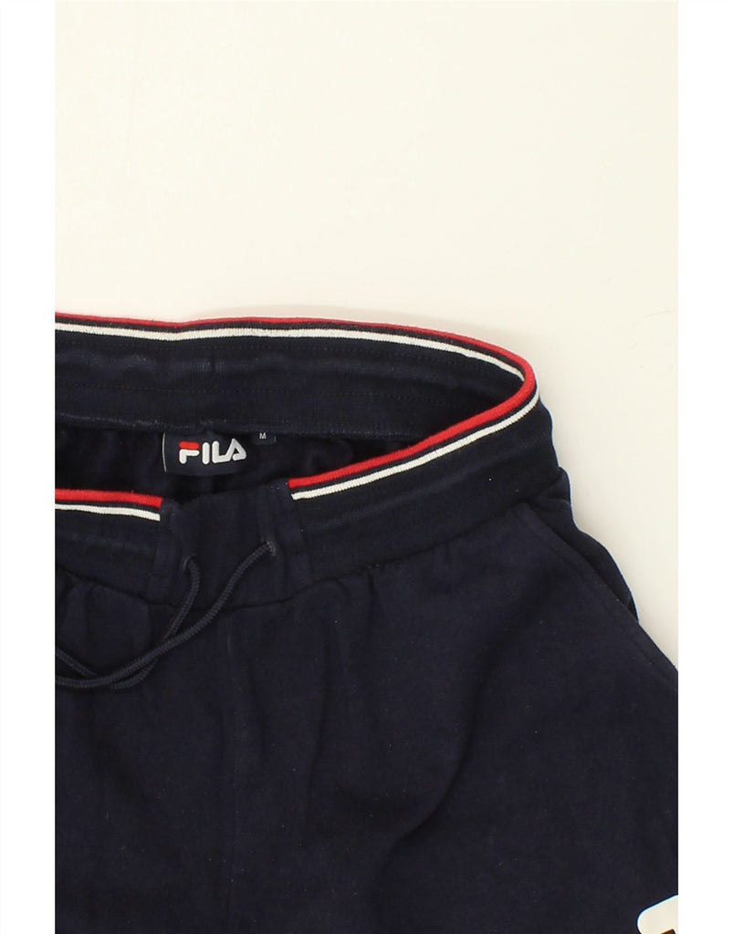 FILA Mens Graphic Sport Shorts Medium Navy Blue Cotton | Vintage Fila | Thrift | Second-Hand Fila | Used Clothing | Messina Hembry 