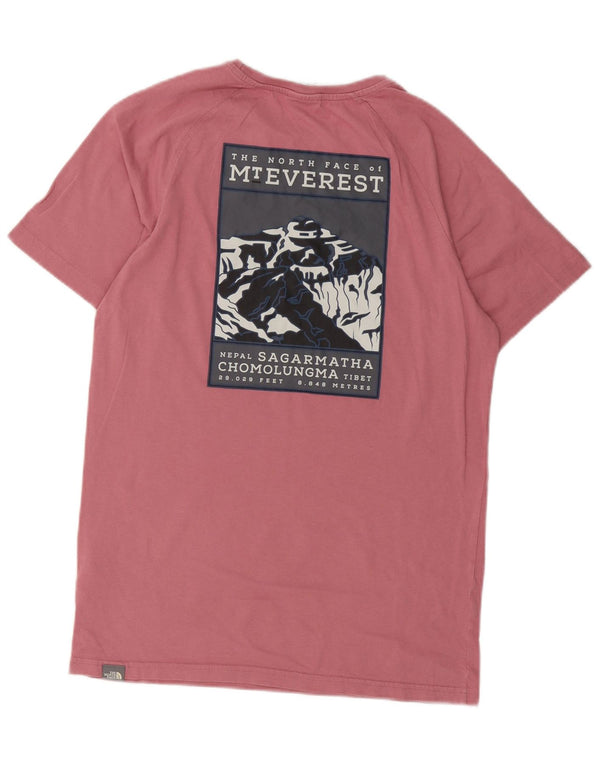 The North Face Mens Graphic T-Shirt Top Small Pink Cotton