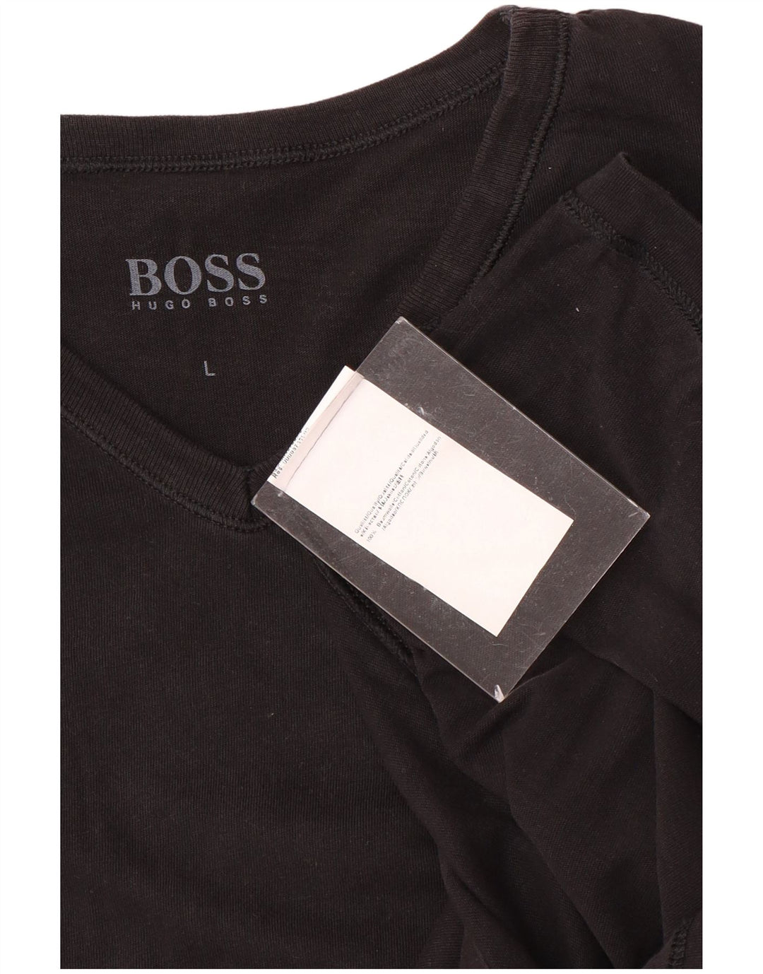 Hugo Boss Mens T-Shirt Top Large Black Cotton