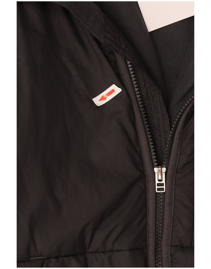 Nike Mens Hooded Padded Jacket UK 38 Medium Grey Polyester