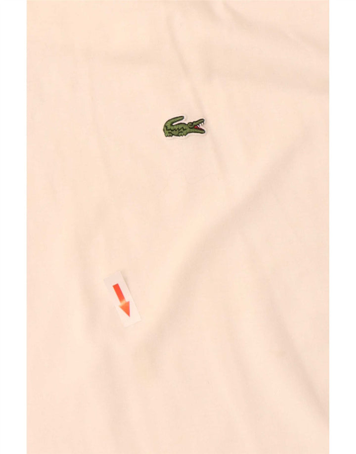 Lacoste Mens Regular Fit T-Shirt Top Size 9 4XL White Cotton