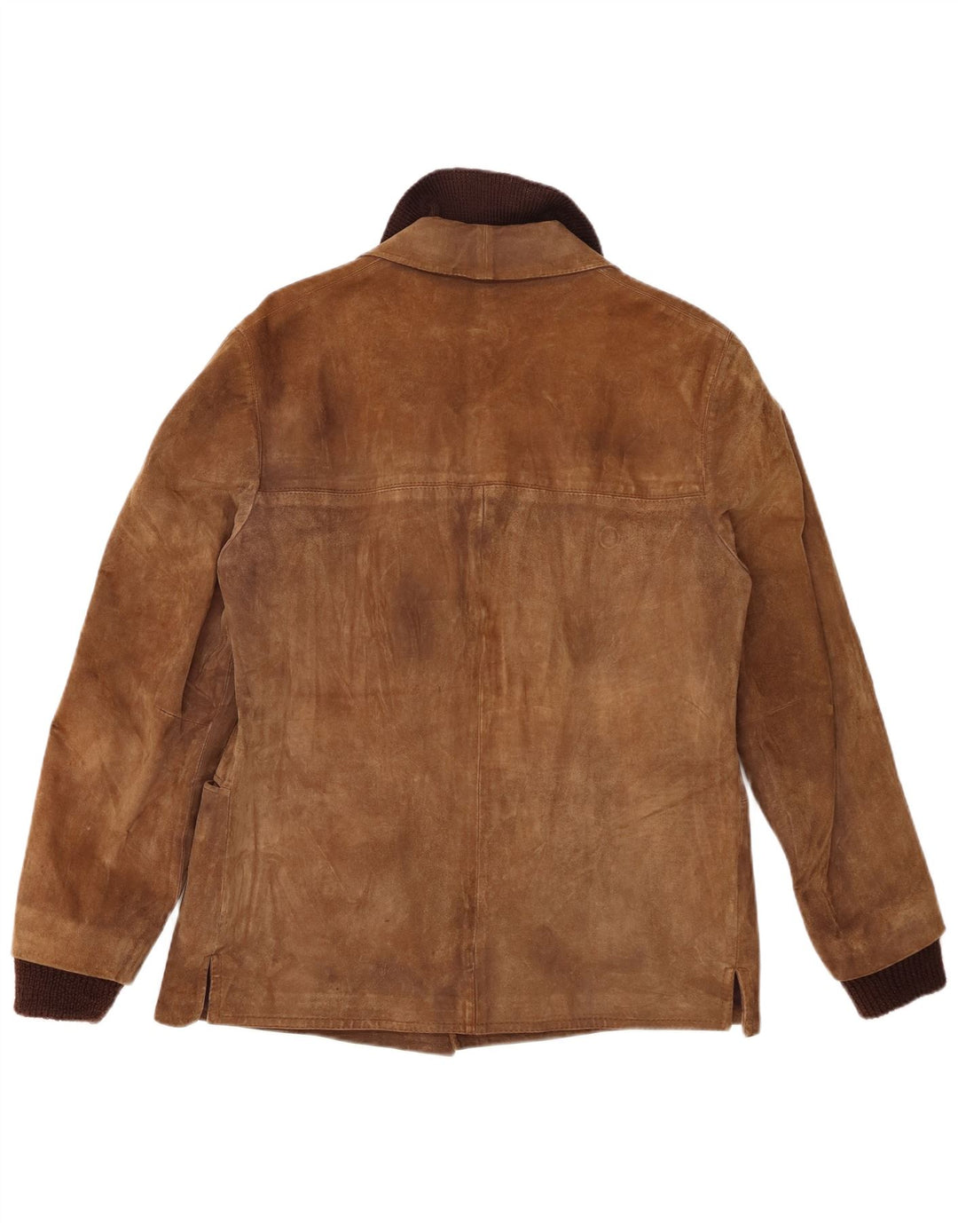 Vintage Mens Suede Jacket IT 52 Large Brown