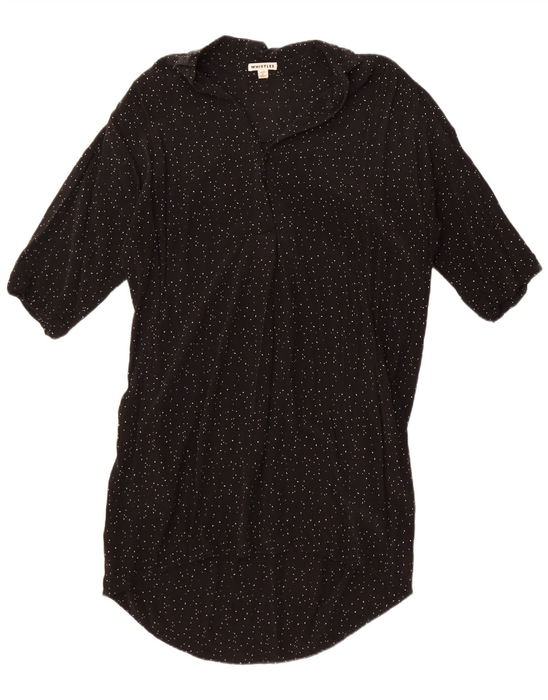 Whistles Womens Oversized Sheath Dress UK 14 Medium Black Spotted