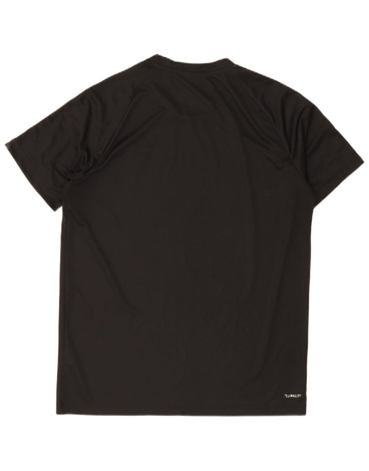 Adidas Mens Climalite T-Shirt Top Large Black Polyester