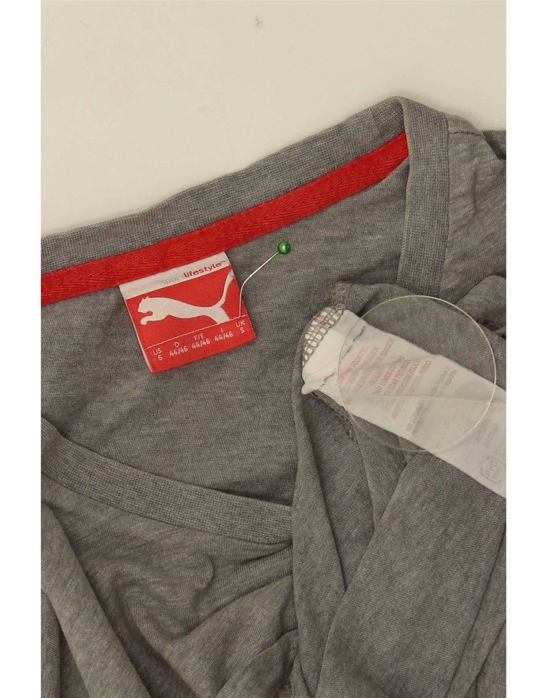 Puma Mens T-Shirt Top Small Grey Cotton