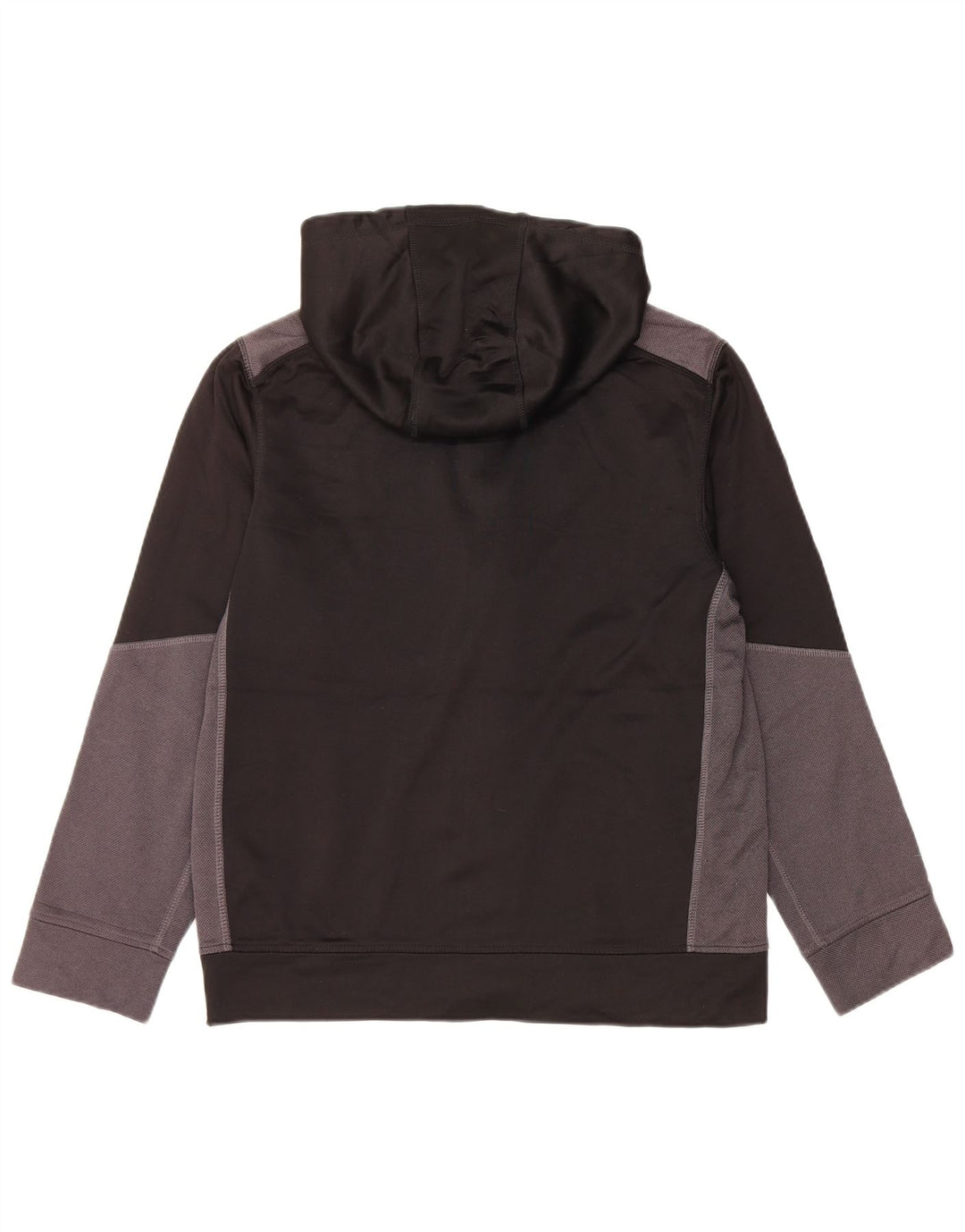 RUSSELL ATHLETIC Boys Zip Hoodie Sweater 15-16 Years 2XL Black Colourblock